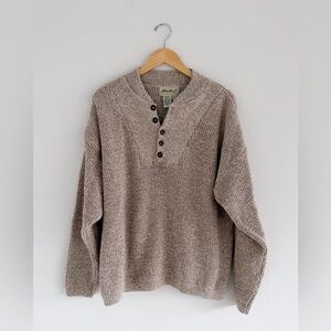 Vintage Eddie Bauer Henley Sweater - Men’s